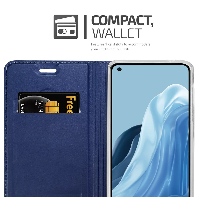 Cadorabo Hülle kompatibel mit Realme 7 5G Schutzhülle mit Magnetverschluss, Standfunktion und Kartenfach