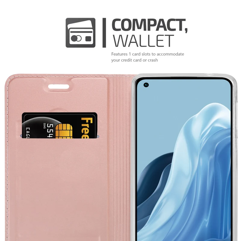 Cadorabo Hülle kompatibel mit Realme 7 5G Schutzhülle mit Magnetverschluss, Standfunktion und Kartenfach
