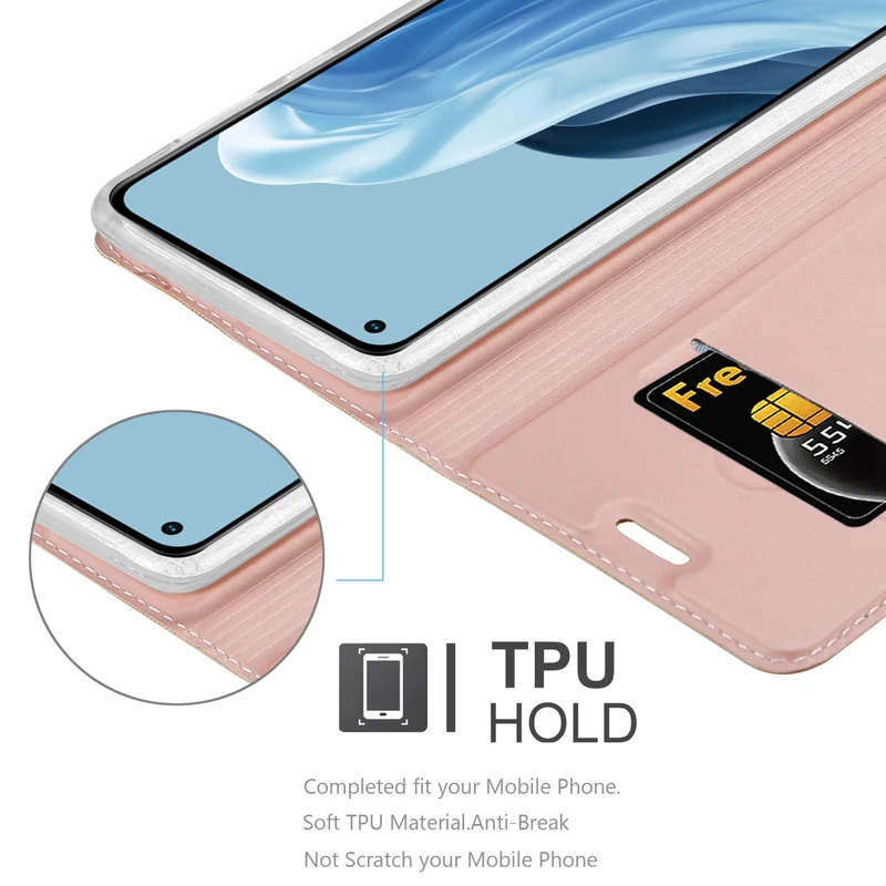 Cadorabo Hülle kompatibel mit Realme 7 5G Schutzhülle mit Magnetverschluss, Standfunktion und Kartenfach