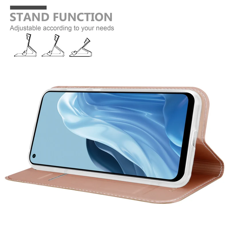 Cadorabo Hülle kompatibel mit Realme 7 5G Schutzhülle mit Magnetverschluss, Standfunktion und Kartenfach
