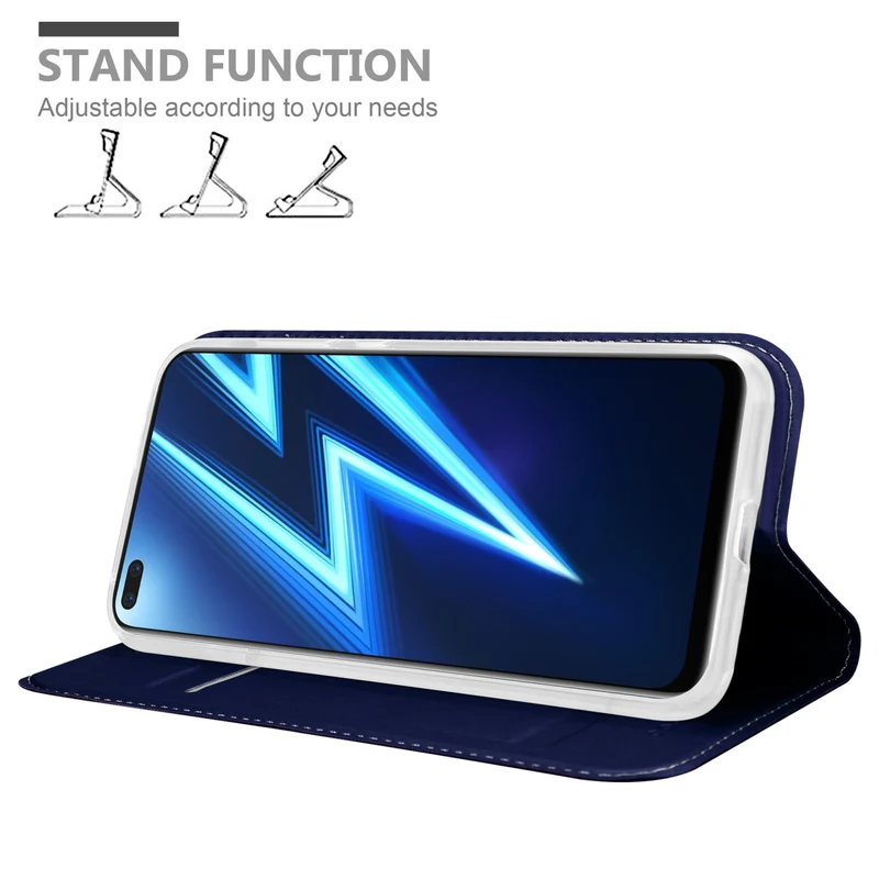 Cadorabo Hülle kompatibel mit Realme 6 PRO Schutzhülle mit Magnetverschluss, Standfunktion und Kartenfach