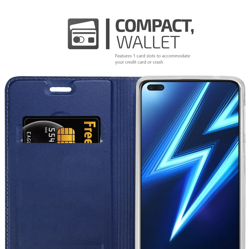 Cadorabo Hülle kompatibel mit Realme 6 PRO Schutzhülle mit Magnetverschluss, Standfunktion und Kartenfach