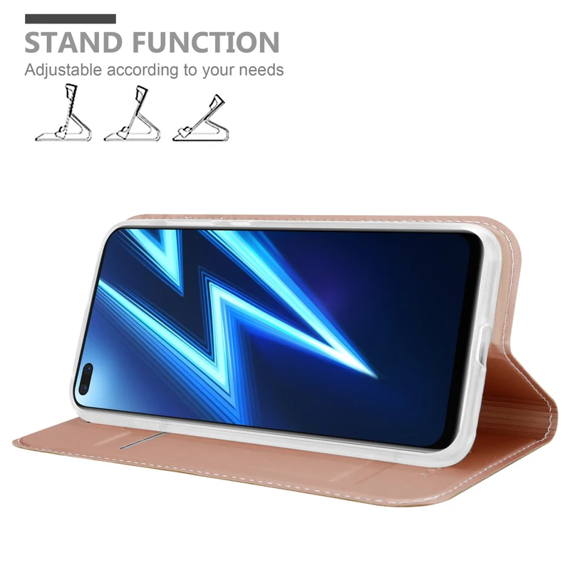 Cadorabo Hülle kompatibel mit Realme 6 PRO Schutzhülle mit Magnetverschluss, Standfunktion und Kartenfach