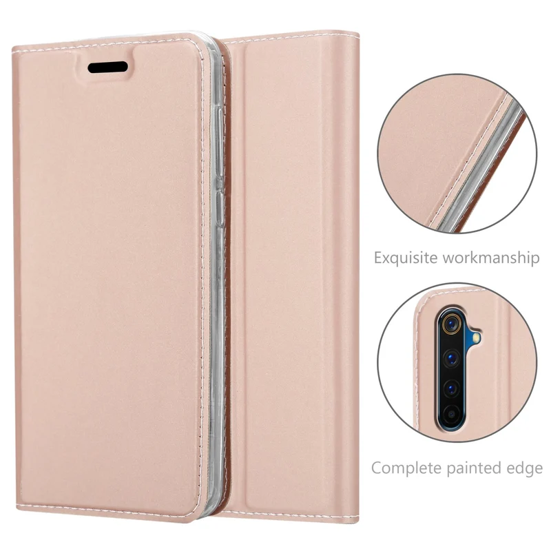 Cadorabo Hülle kompatibel mit Realme 6 PRO Schutzhülle mit Magnetverschluss, Standfunktion und Kartenfach