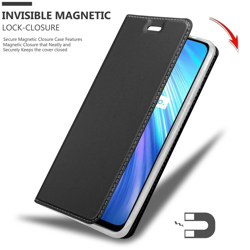 Cadorabo Hülle kompatibel mit Realme 6 4G / 6s Schutzhülle mit Magnetverschluss, Standfunktion und Kartenfach