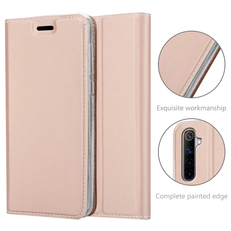 Cadorabo Hülle kompatibel mit Realme 6 4G / 6s Schutzhülle mit Magnetverschluss, Standfunktion und Kartenfach