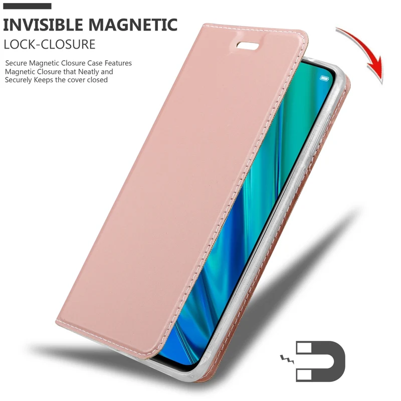 Cadorabo Hülle kompatibel mit Realme 5 PRO / Realme Q Schutzhülle mit Magnetverschluss, Standfunktion und Kartenfach