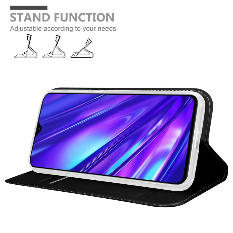 Cadorabo Hülle kompatibel mit Realme 5 / 5i / 6i / C3 Schutzhülle mit Magnetverschluss, Standfunktion und Kartenfach