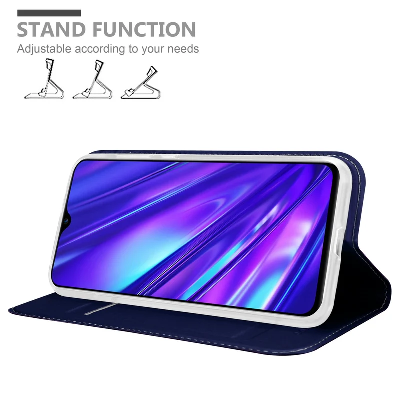 Cadorabo Hülle kompatibel mit Realme 5 / 5i / 6i / C3 Schutzhülle mit Magnetverschluss, Standfunktion und Kartenfach