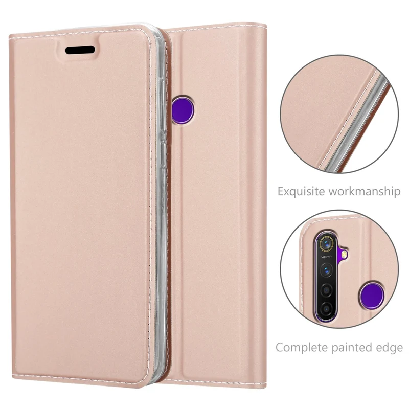 Cadorabo Hülle kompatibel mit Realme 5 / 5i / 6i / C3 Schutzhülle mit Magnetverschluss, Standfunktion und Kartenfach