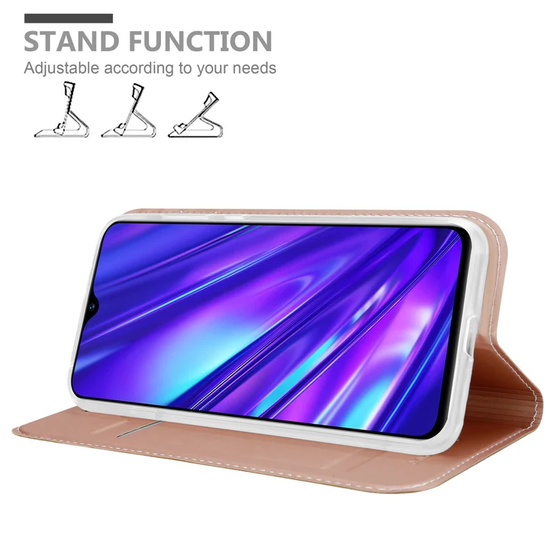 Cadorabo Hülle kompatibel mit Realme 5 / 5i / 6i / C3 Schutzhülle mit Magnetverschluss, Standfunktion und Kartenfach