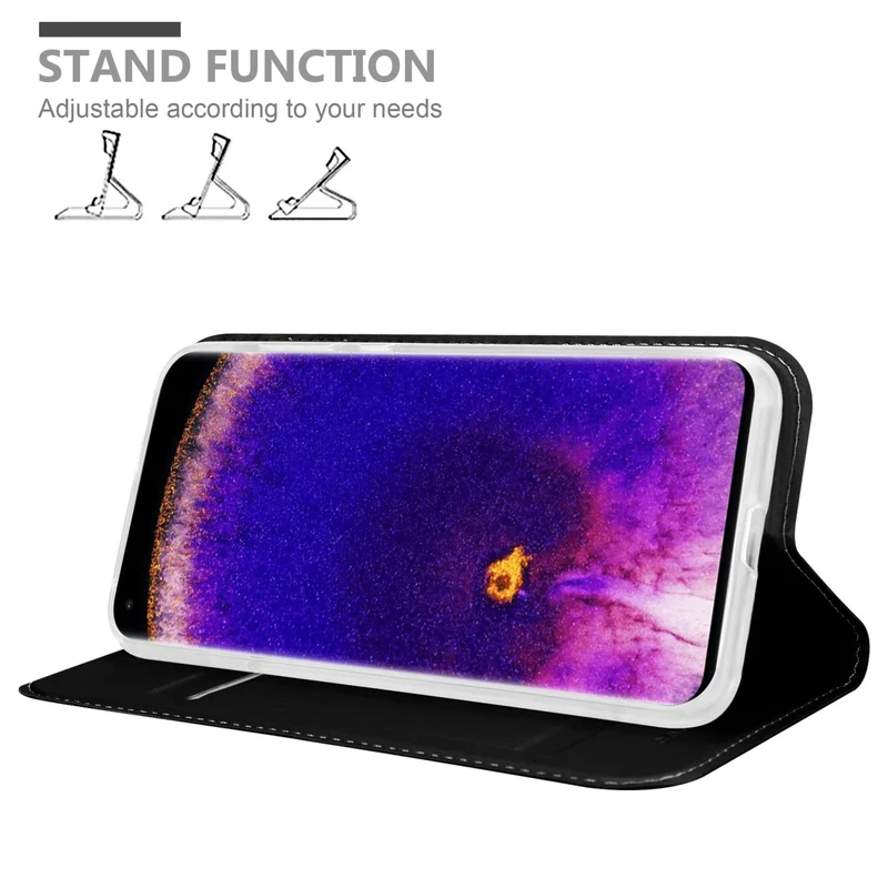 Cadorabo Hülle kompatibel mit Oppo FIND X5 PRO Schutzhülle mit Magnetverschluss, Standfunktion und Kartenfach