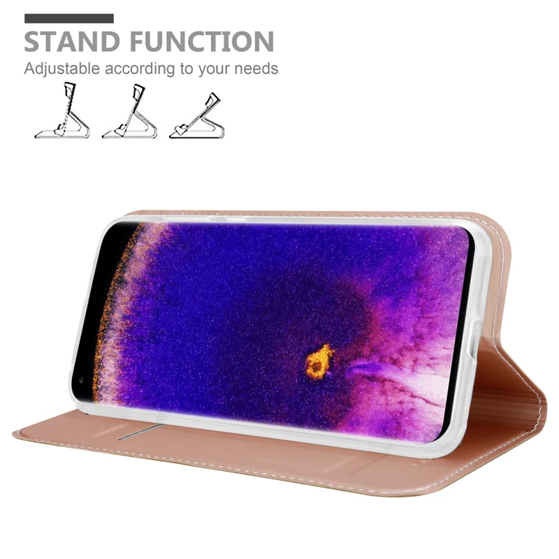 Cadorabo Hülle kompatibel mit Oppo FIND X5 PRO Schutzhülle mit Magnetverschluss, Standfunktion und Kartenfach