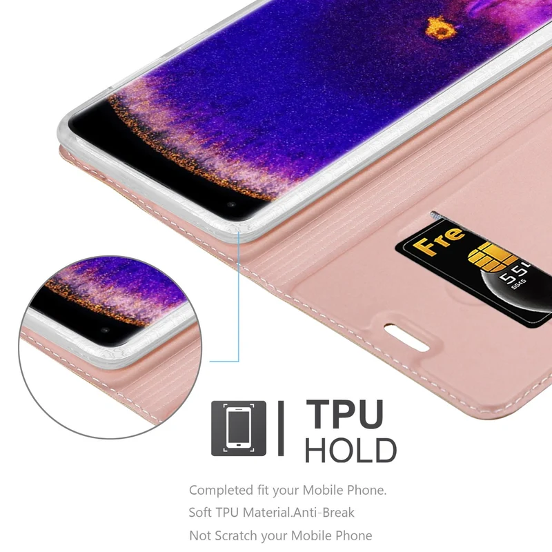 Cadorabo Hülle kompatibel mit Oppo FIND X5 PRO Schutzhülle mit Magnetverschluss, Standfunktion und Kartenfach