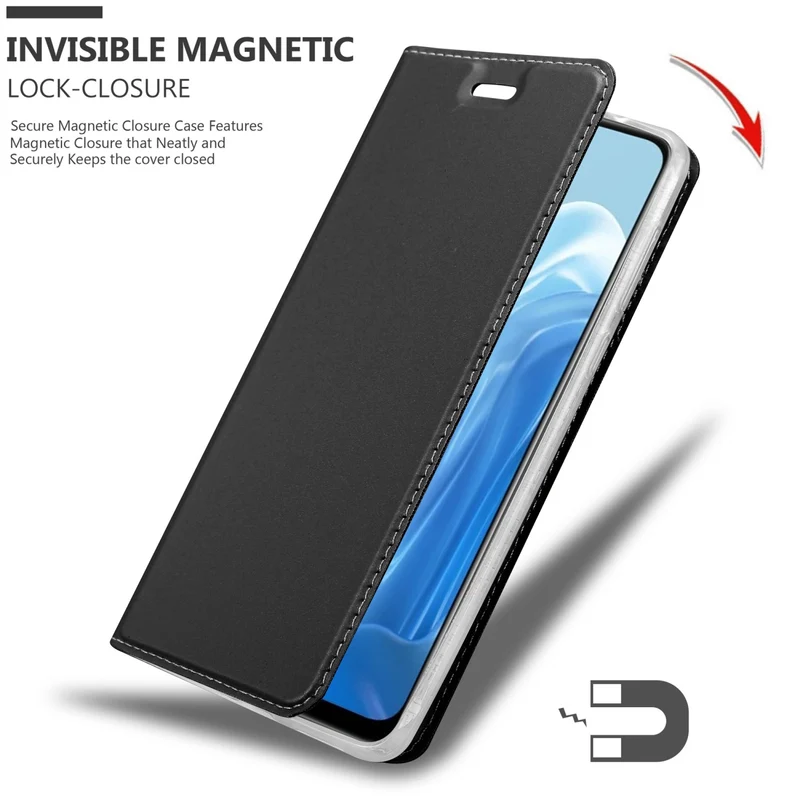 Cadorabo Hülle kompatibel mit Oppo FIND X5 LITE / Reno7 5G Schutzhülle mit Magnetverschluss, Standfunktion und Kartenfach