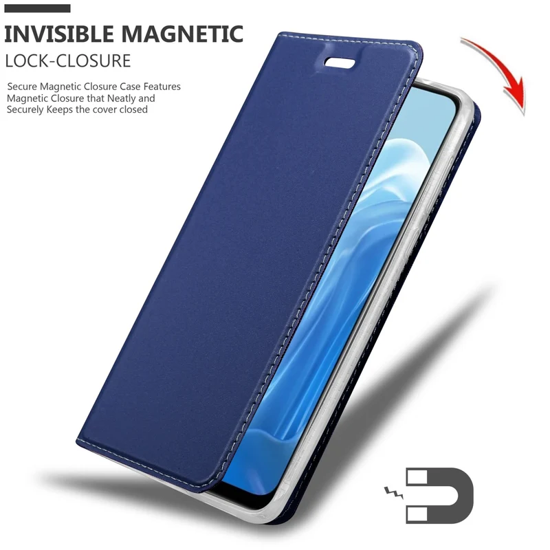 Cadorabo Hülle kompatibel mit Oppo FIND X5 LITE / Reno7 5G Schutzhülle mit Magnetverschluss, Standfunktion und Kartenfach