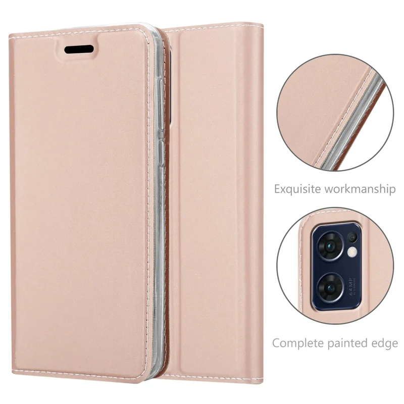 Cadorabo Hülle kompatibel mit Oppo FIND X5 LITE / Reno7 5G Schutzhülle mit Magnetverschluss, Standfunktion und Kartenfach