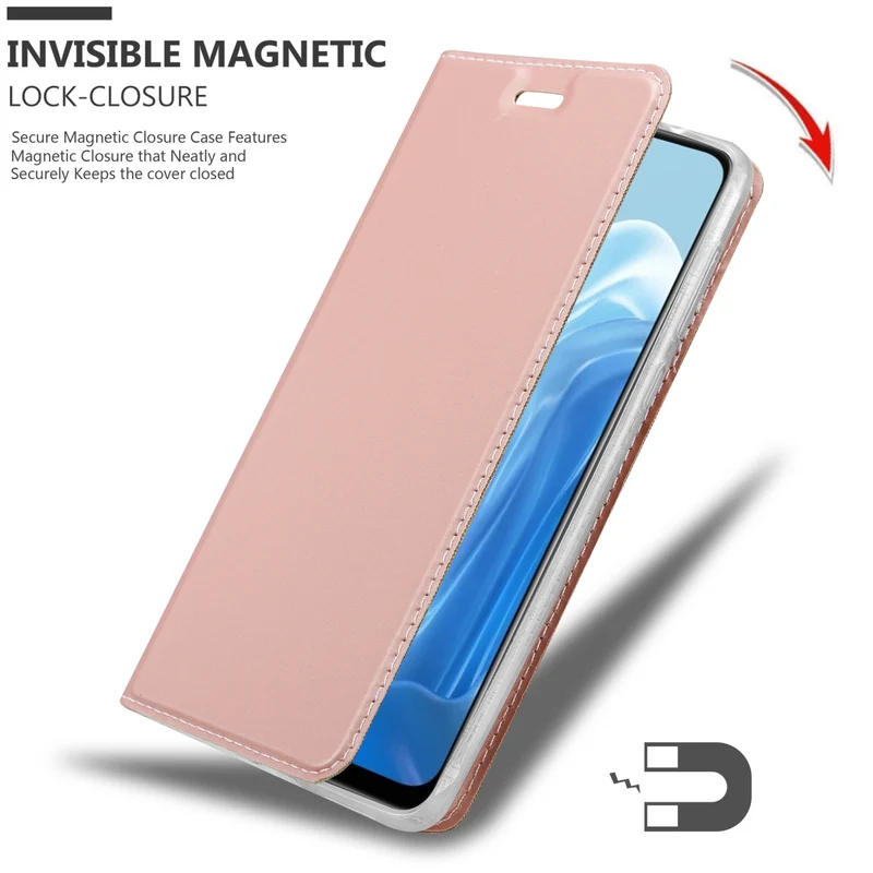 Cadorabo Hülle kompatibel mit Oppo FIND X5 LITE / Reno7 5G Schutzhülle mit Magnetverschluss, Standfunktion und Kartenfach