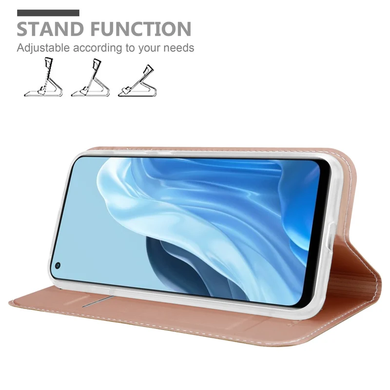 Cadorabo Hülle kompatibel mit Oppo FIND X5 LITE / Reno7 5G Schutzhülle mit Magnetverschluss, Standfunktion und Kartenfach