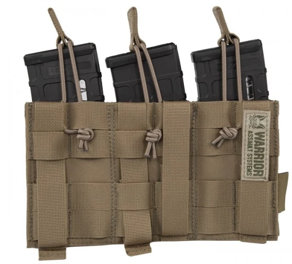 Warrior Assault Systems Triple MOLLE Open 5.56mm Mag/Bungee Retention with 3 Pistol Mag Pouches