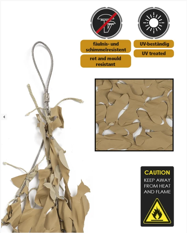 Mil-Tec Netz Broadleaf 'Shadow Sail' 4,0 x 6,0 Desert