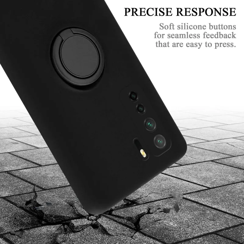 Cadorabo Hülle kompatibel mit Huawei P40 LITE 5G / NOVA 7 SE Schutzhülle aus flexiblem TPU Silikon mit Ring