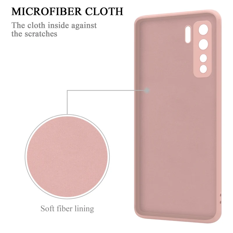Cadorabo Hülle kompatibel mit Huawei P40 LITE 5G / NOVA 7 SE Schutzhülle aus flexiblem TPU Silikon mit Ring