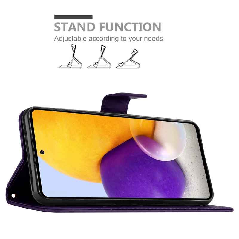Cadorabo Hülle kompatibel mit Samsung Galaxy A73 5G Schutzhülle im Blumen Design mit Magnetverschluss, Standfunktion und Kartenfächern