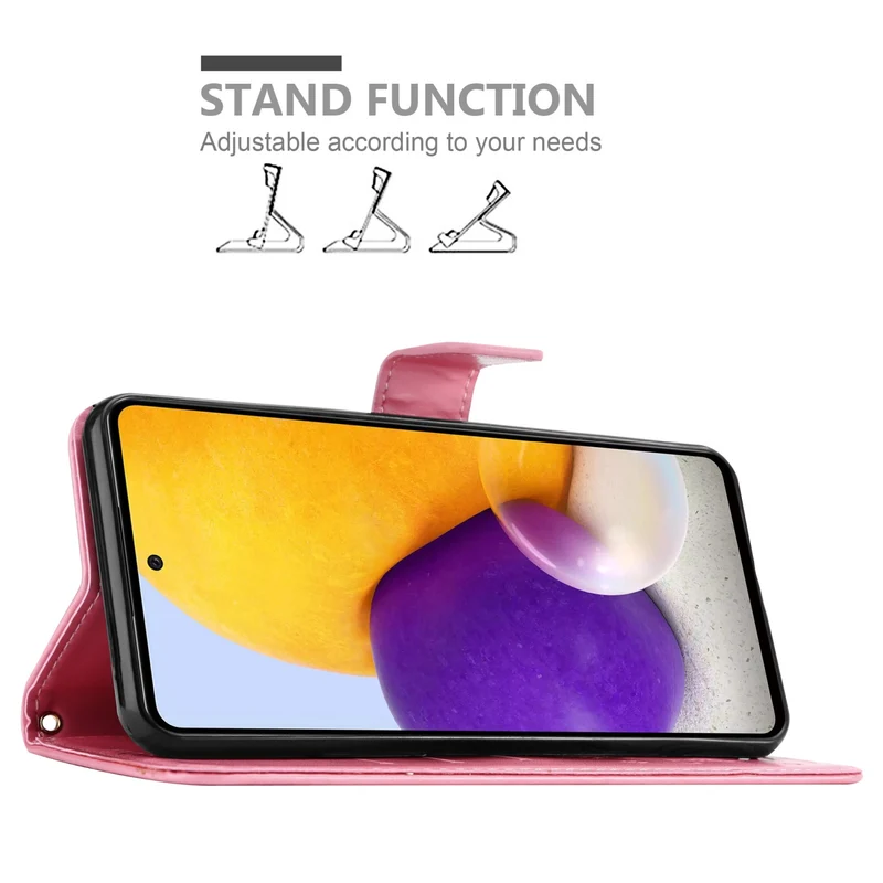 Cadorabo Hülle kompatibel mit Samsung Galaxy A73 5G Schutzhülle im Blumen Design mit Magnetverschluss, Standfunktion und Kartenfächern