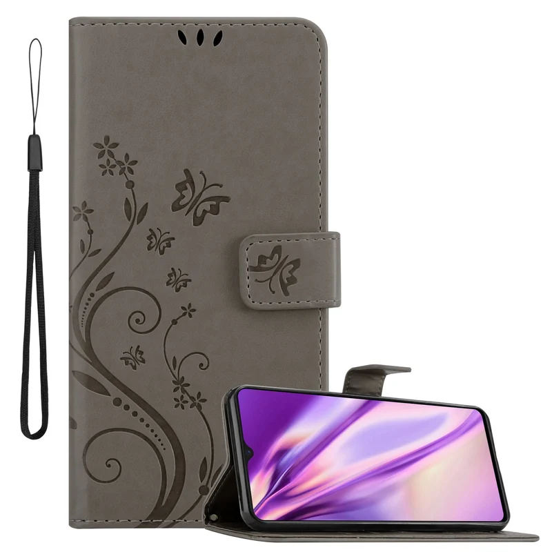 Cadorabo Hülle kompatibel mit Realme X2 PRO / Oppo Reno Ace Schutzhülle im Blumen Design mit Magnetverschluss, Standfunktion und Kartenfächern
