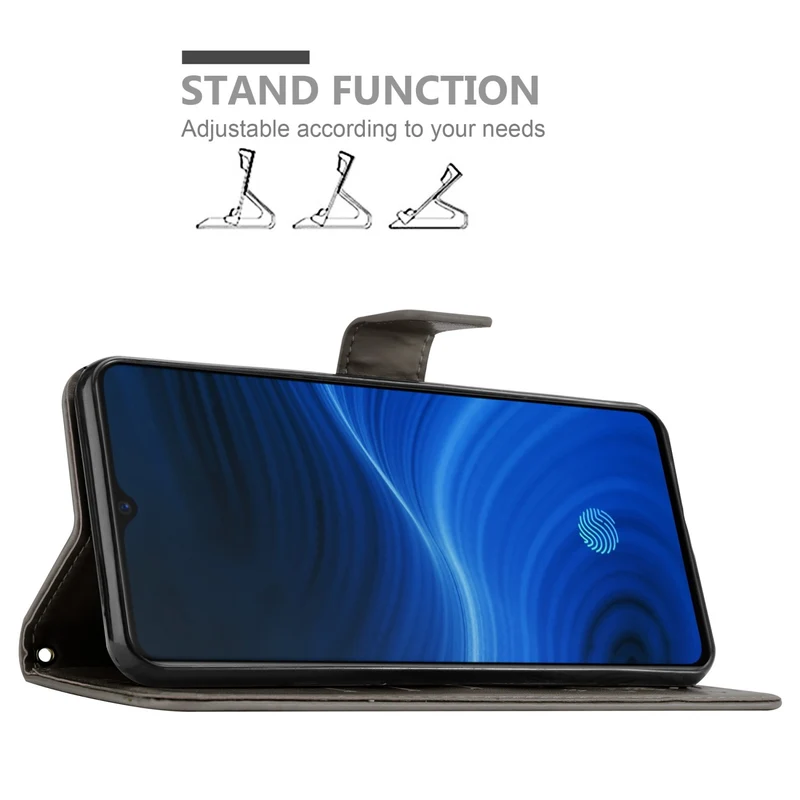 Cadorabo Hülle kompatibel mit Realme X2 PRO / Oppo Reno Ace Schutzhülle im Blumen Design mit Magnetverschluss, Standfunktion und Kartenfächern