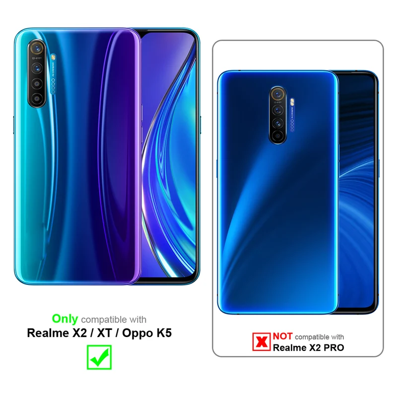 Cadorabo Hülle kompatibel mit Realme X2 / XT / Oppo K5 Schutzhülle im Blumen Design mit Magnetverschluss, Standfunktion und Kartenfächern