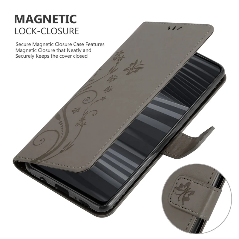 Cadorabo Hülle kompatibel mit Realme GT 2 / GT Neo 2 / GT Neo 3T Schutzhülle im Blumen Design mit Magnetverschluss, Standfunktion und Kartenfächern
