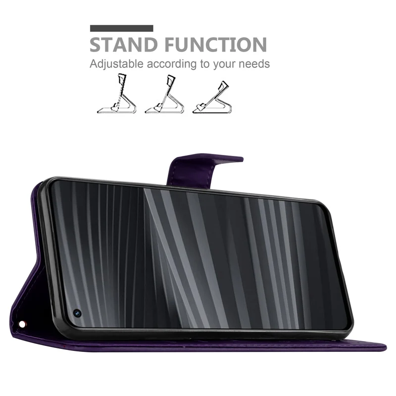 Cadorabo Hülle kompatibel mit Realme GT 2 / GT Neo 2 / GT Neo 3T Schutzhülle im Blumen Design mit Magnetverschluss, Standfunktion und Kartenfächern