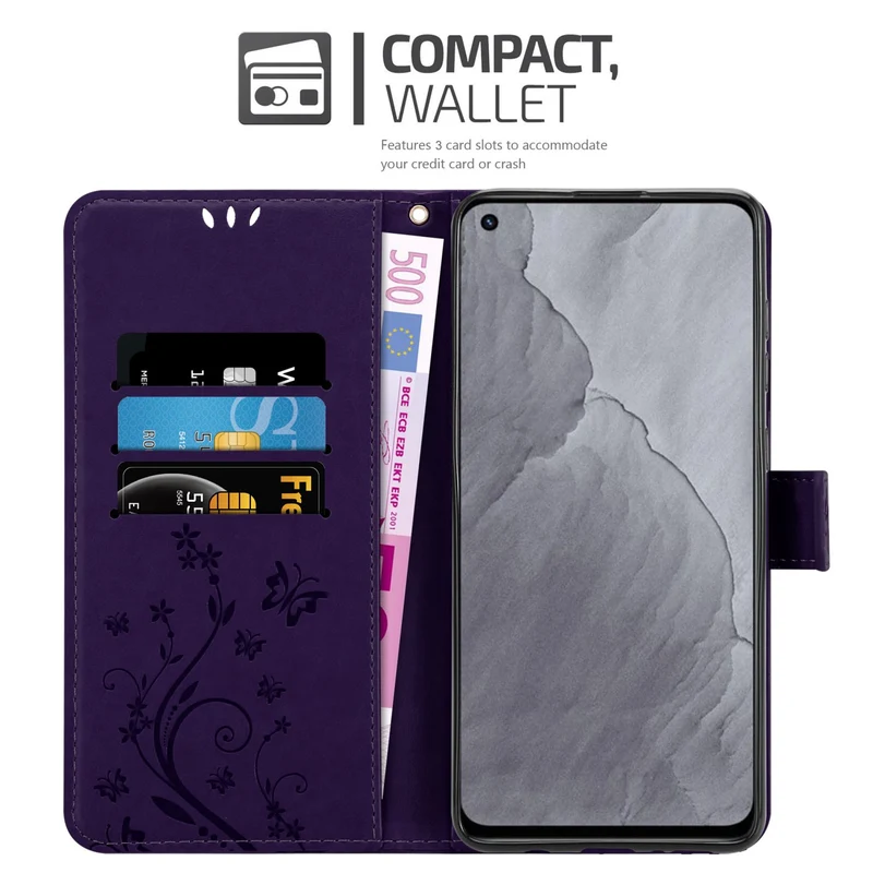 Cadorabo Hülle kompatibel mit Realme GT Master Schutzhülle im Blumen Design mit Magnetverschluss, Standfunktion und Kartenfächern