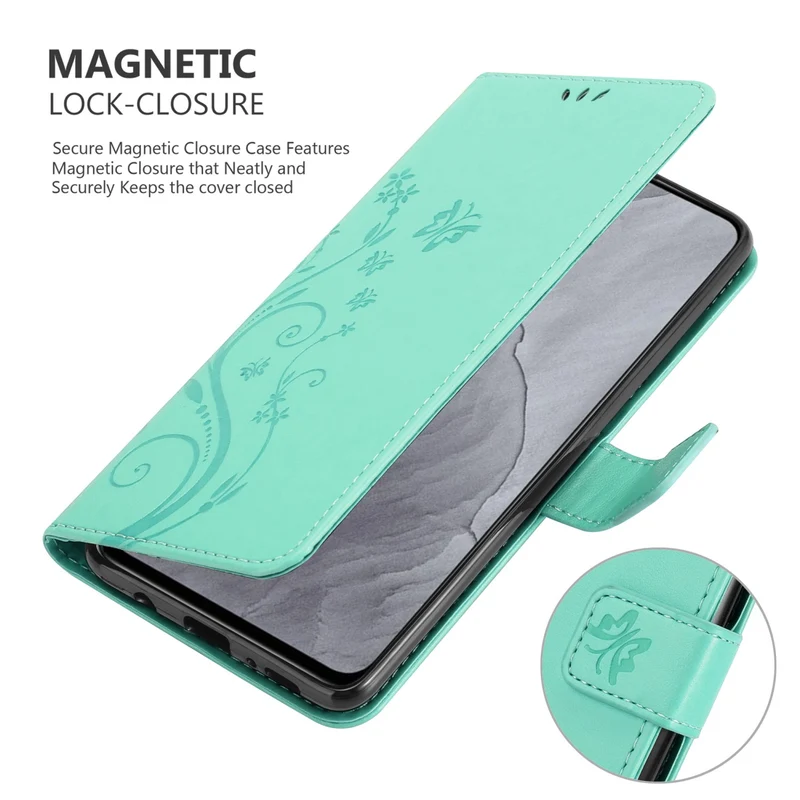 Cadorabo Hülle kompatibel mit Realme GT Master Schutzhülle im Blumen Design mit Magnetverschluss, Standfunktion und Kartenfächern