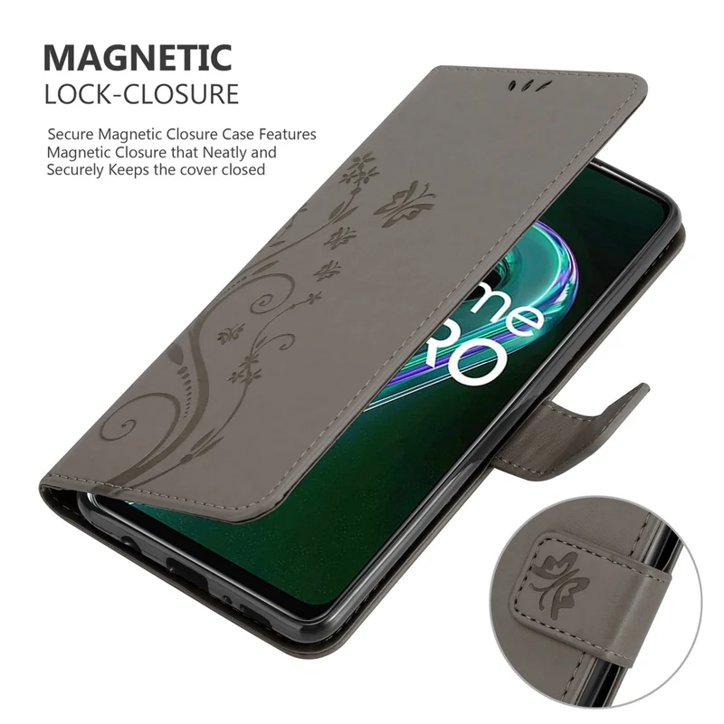 Cadorabo Hülle kompatibel mit Realme 9 5G / 9 PRO / V25 / Q5 / OnePlus Nord CE 2 LITE 5G Schutzhülle im Blumen Design mit Magnetverschluss, Standfunktion und Kartenfächern