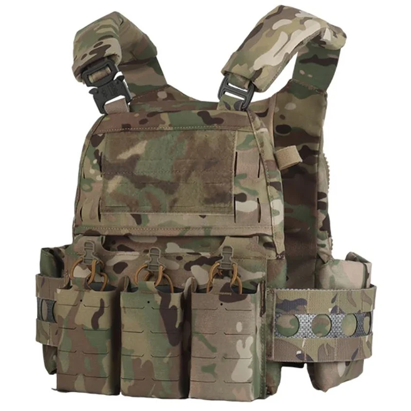 Modularer FCPC V5 Plate Carrier + KTAR Triple Flap (Replika-Set) – Schnellverschluss-Weste mit 5.56 Magazintasche