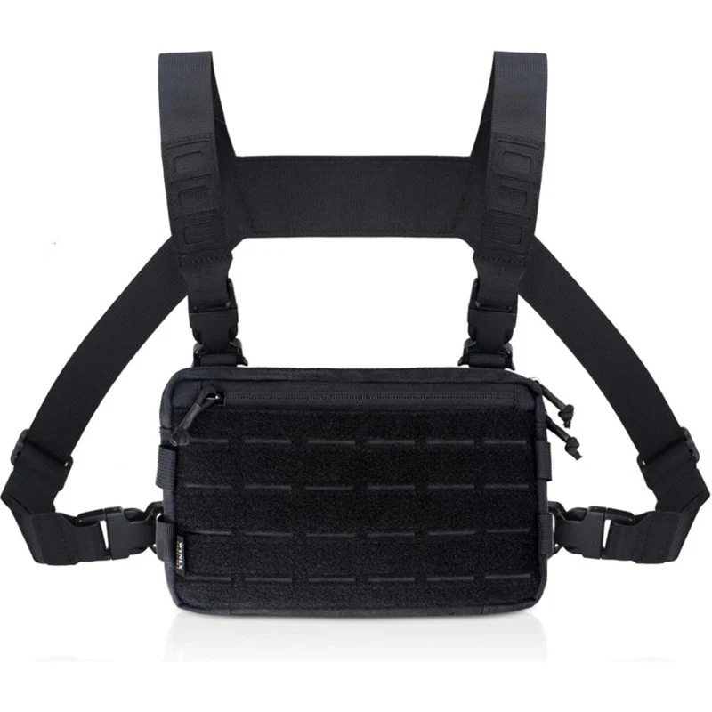 Modularer Bushcraft Chest Rig – Kompakte Survival Weste mit Hauptfach, PALS-Lasercut & EDC-Organisation