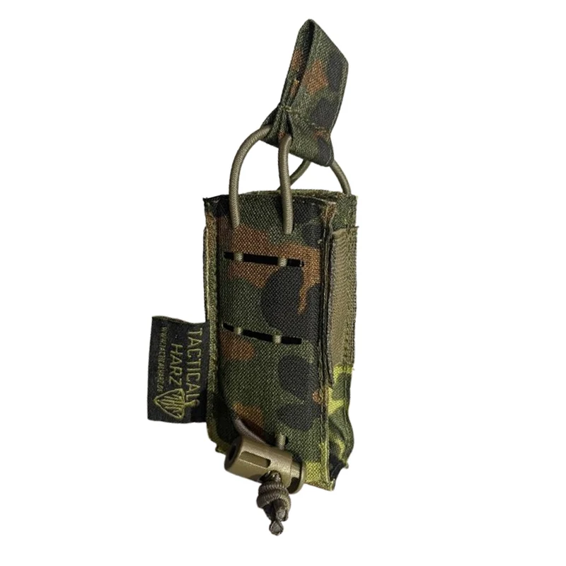 Pistolenmagazintasche MOLLE – handgefertigt im Harz – 5-Farben-Flecktarn
