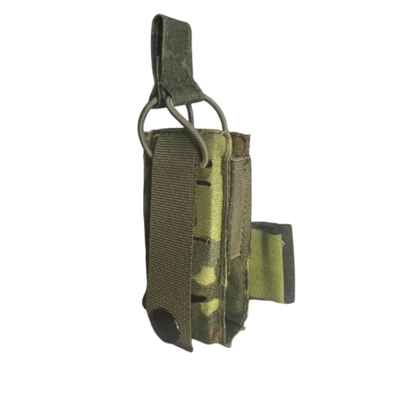 Pistolenmagazintasche MOLLE – handgefertigt im Harz – 5-Farben-Flecktarn
