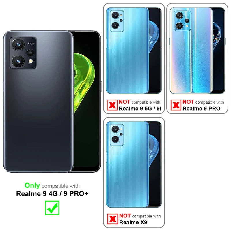Cadorabo Hülle kompatibel mit Realme 9 4G / 9 PRO+ Schutzhülle im Blumen Design mit Magnetverschluss, Standfunktion und Kartenfächern