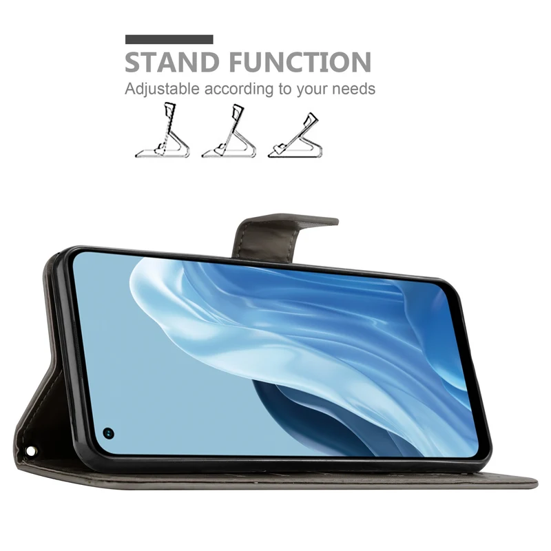Cadorabo Hülle kompatibel mit Realme 7 5G Schutzhülle im Blumen Design mit Magnetverschluss, Standfunktion und Kartenfächern