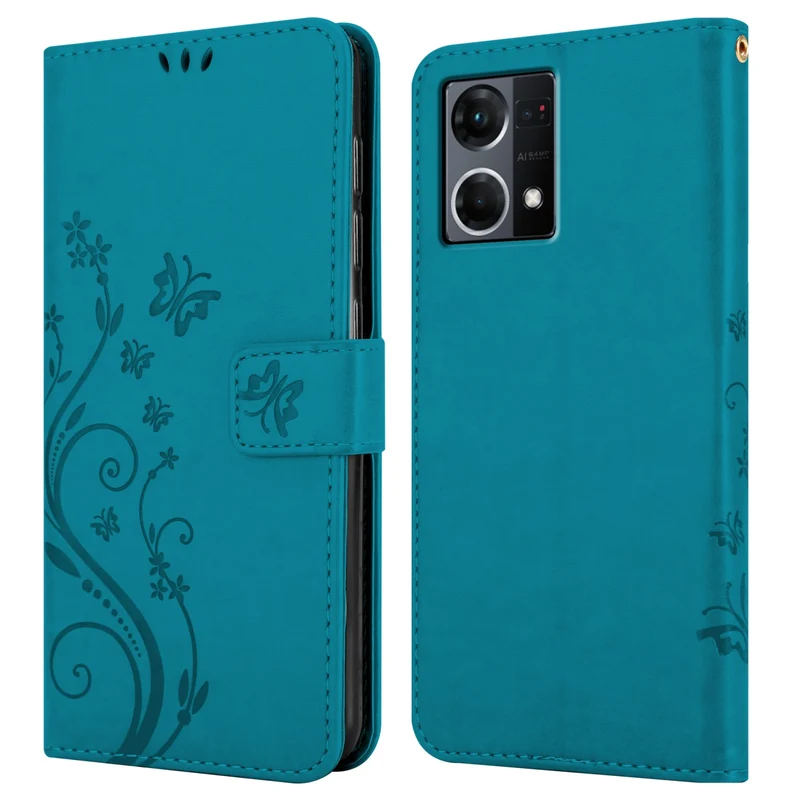 Cadorabo Hülle kompatibel mit Realme 7 5G Schutzhülle im Blumen Design mit Magnetverschluss, Standfunktion und Kartenfächern