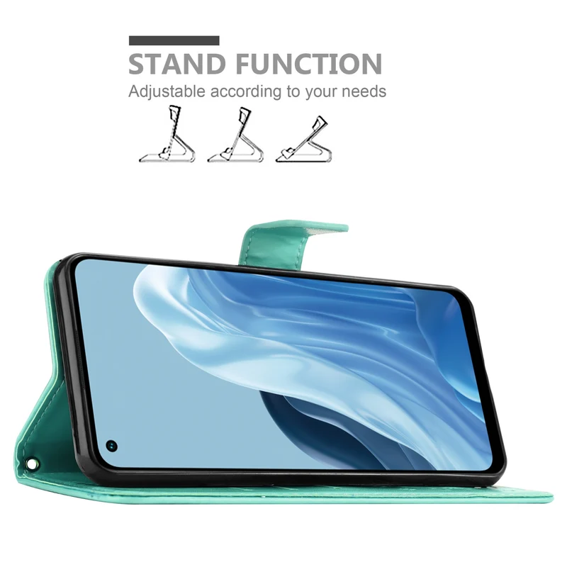 Cadorabo Hülle kompatibel mit Realme 7 5G Schutzhülle im Blumen Design mit Magnetverschluss, Standfunktion und Kartenfächern