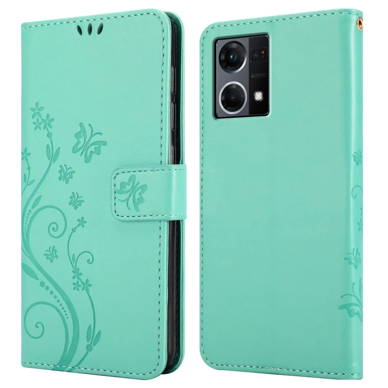 Cadorabo Hülle kompatibel mit Realme 7 5G Schutzhülle im Blumen Design mit Magnetverschluss, Standfunktion und Kartenfächern
