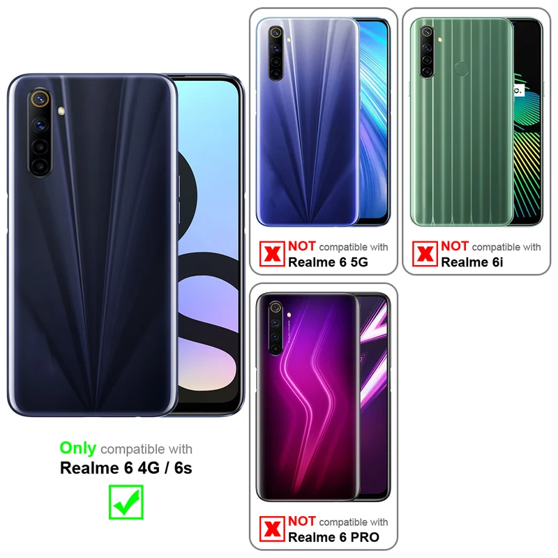 Cadorabo Hülle kompatibel mit Realme 6 4G / 6s Schutzhülle im Blumen Design mit Magnetverschluss, Standfunktion und Kartenfächern
