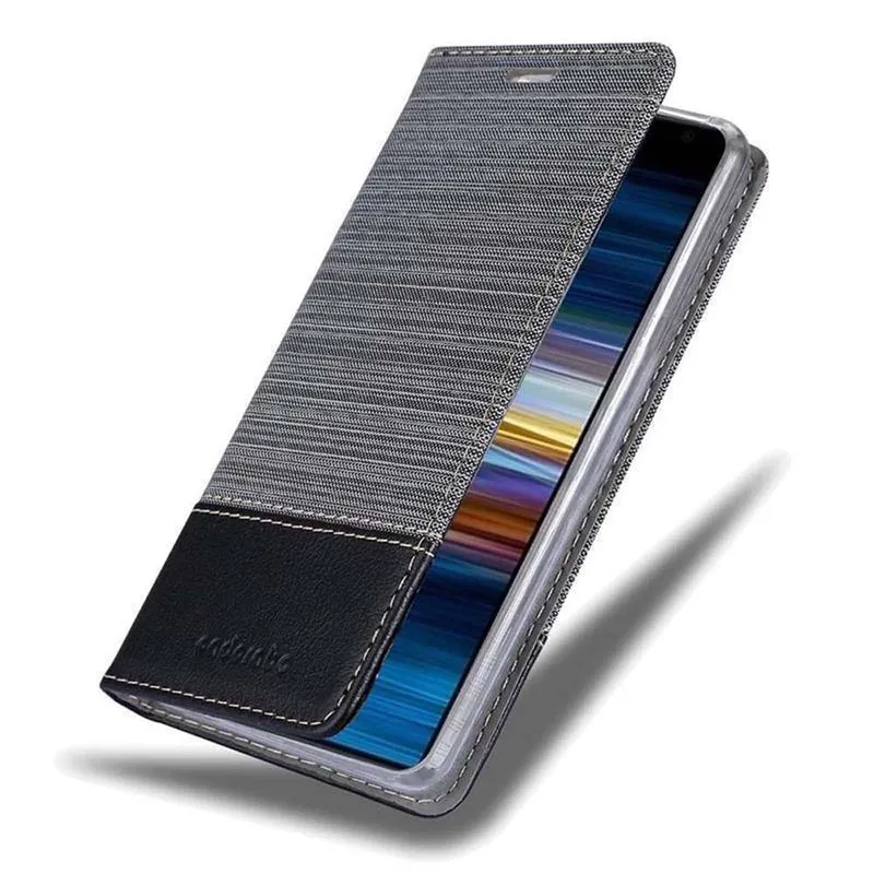 Cadorabo Hülle kompatibel mit Sony Xperia 10 / Xperia XA3 Schutzhülle mit Magnetverschluss, Standfunktion und Kartenfach