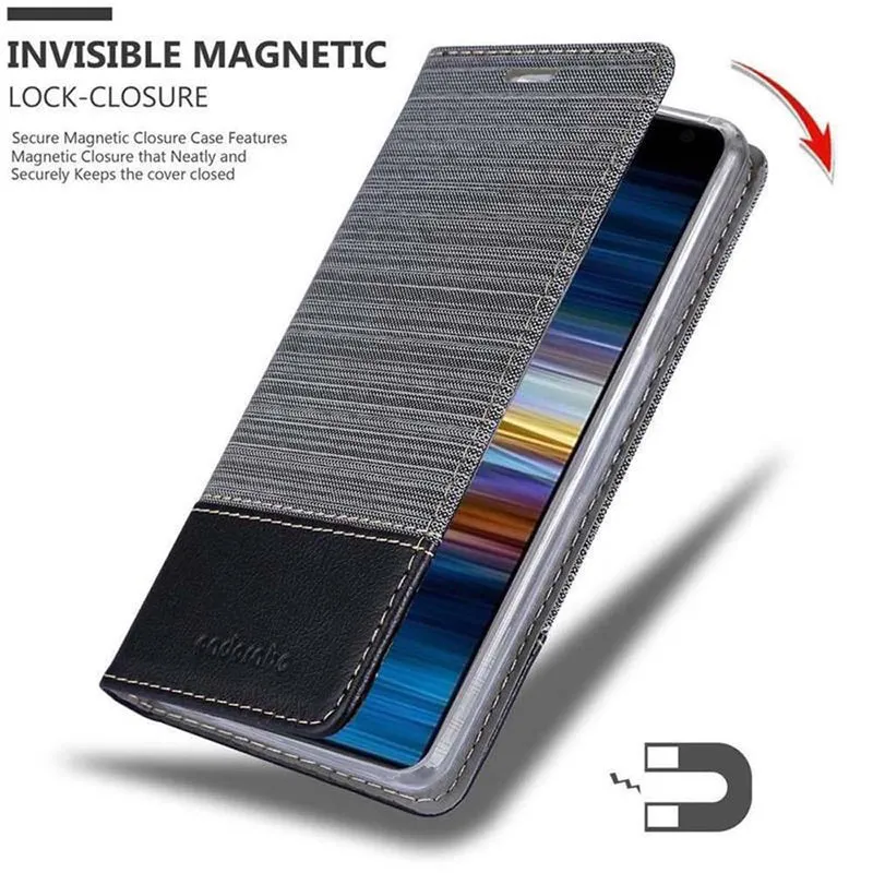 Cadorabo Hülle kompatibel mit Sony Xperia 10 / Xperia XA3 Schutzhülle mit Magnetverschluss, Standfunktion und Kartenfach