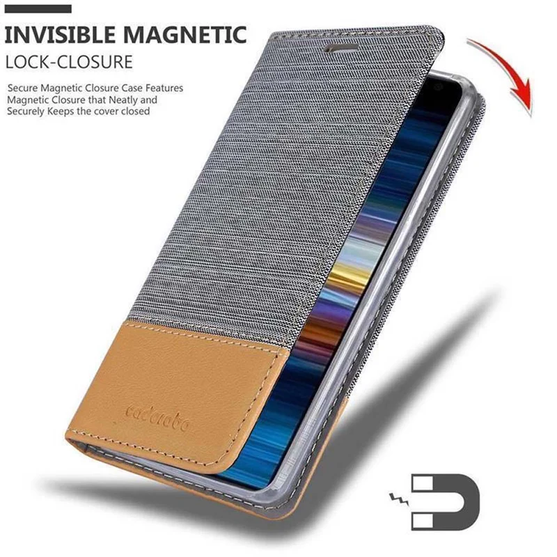 Cadorabo Hülle kompatibel mit Sony Xperia 10 / Xperia XA3 Schutzhülle mit Magnetverschluss, Standfunktion und Kartenfach